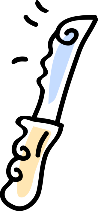 Vector Illustration of Kitchen Kitchenware Utensil Knife