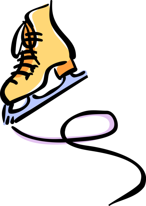 Vector Illustration of Sport of Figure Skating Ice Skate