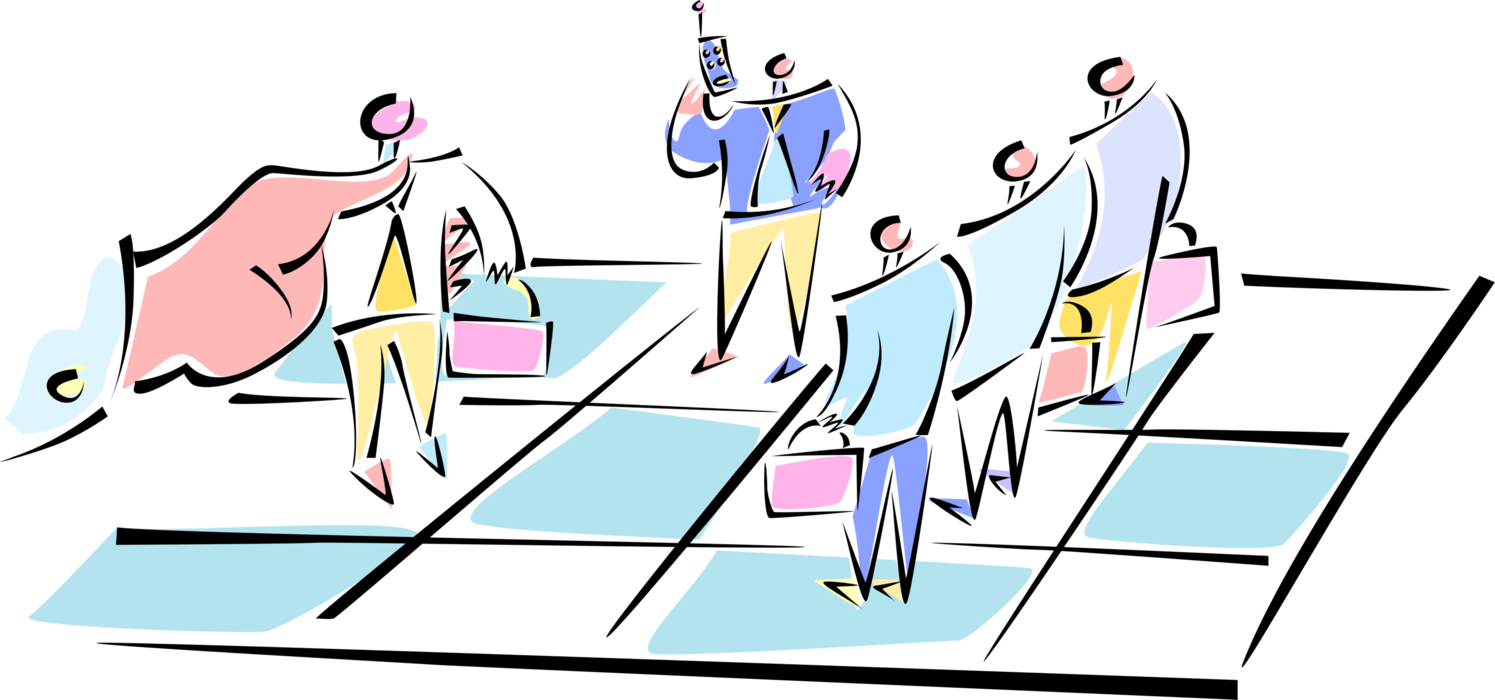 Vector Illustration of Human Resources Management Mobilizing Workers on Chess Board