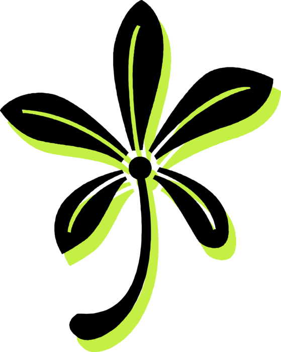 Vector Illustration of Vascular Botanical Horticulture Plant Foliage Leaf and Stem