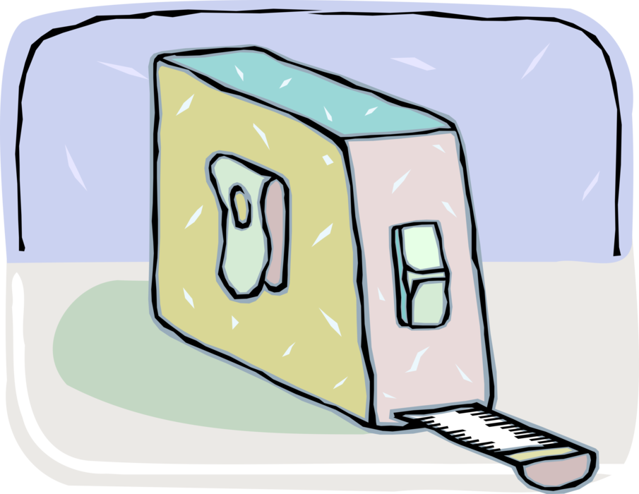 Vector Illustration of Tape Measure or Measuring Tape Flexible Ruler with Linear-Measurement Markings