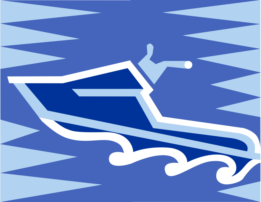Vector Illustration of Personal Watercraft Water Sports Sea-Doo Jet Ski