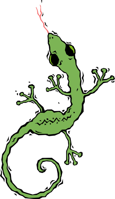 Vector Illustration of Reptile Lizard
