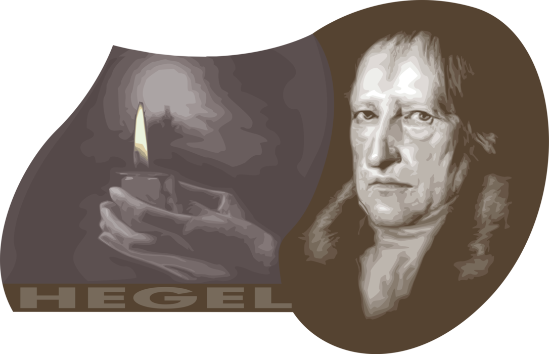 Vector Illustration of Georg Wilhelm Friedrich Hegel German Philosopher of Enlightenment and Absolute Idealism