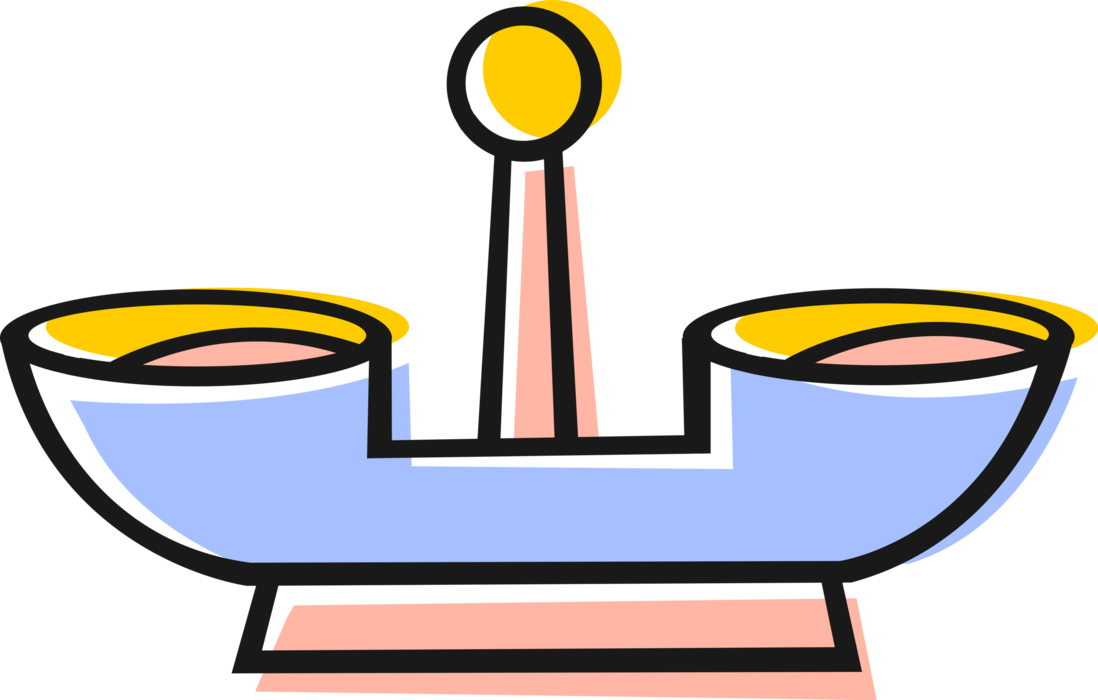 Vector Illustration of Weigh Scale Force-Measuring Device for Weight Measurement