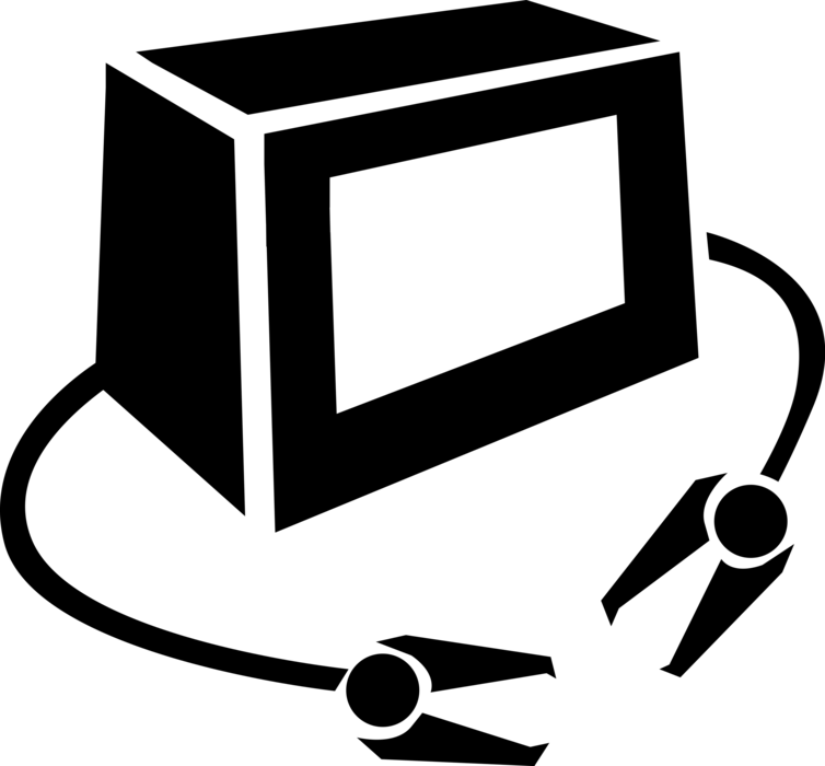 Vector Illustration of Voltage Test Meter Determines Presence of Absence of Electric Alternating Current AC