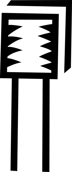 Vector Illustration of Diode Two-Terminal Electronic Component Conducts Asymmetric Conductance