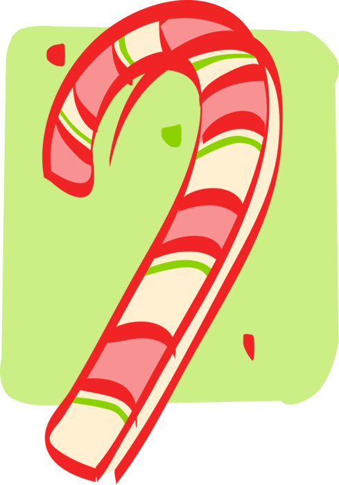 Vector Illustration of Holiday Festive Season Christmas Candy Cane Peppermint Sticks