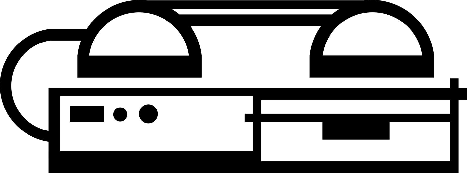 Vector Illustration of Acoustic Coupler Modem Computer Modulator-Demodulator Network Hardware