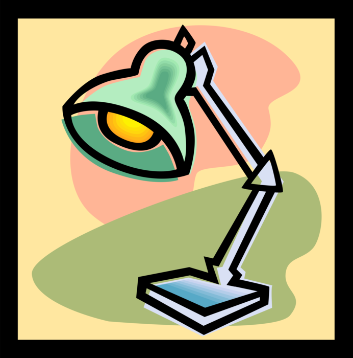 Vector Illustration of Electric Light Fixture Lamp as Illumination Source