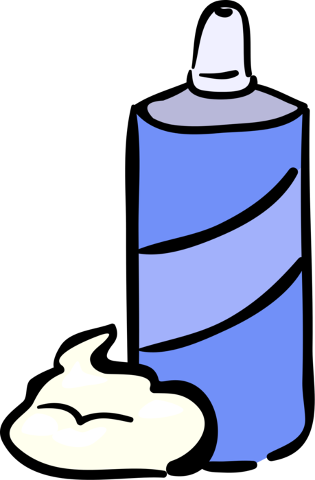 Vector Illustration of Shaving Cream or Shaving Foam Facilitates Shaving