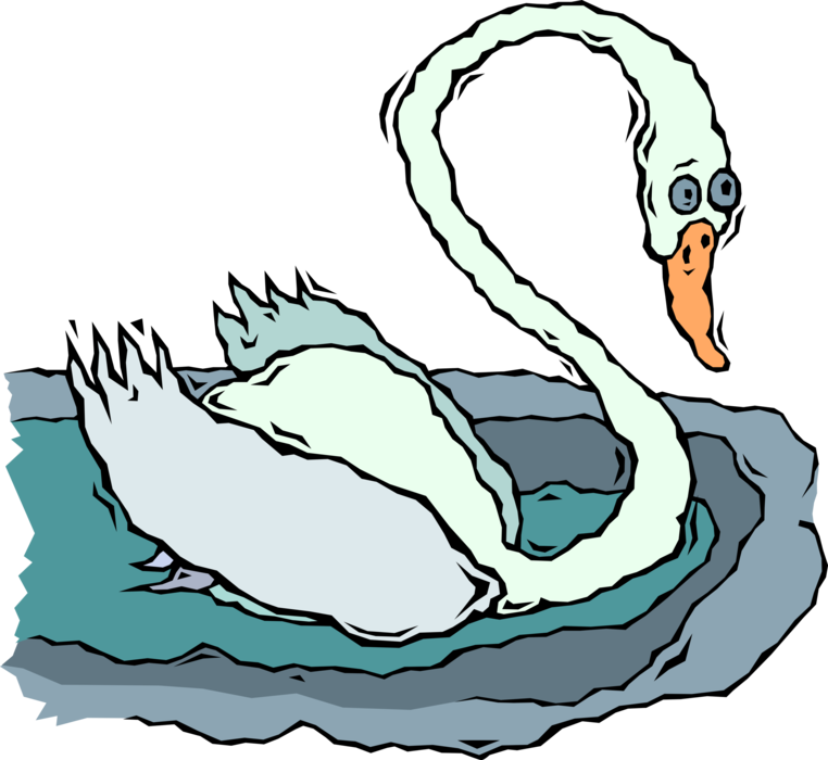 Vector Illustration of Mute Swan Bird