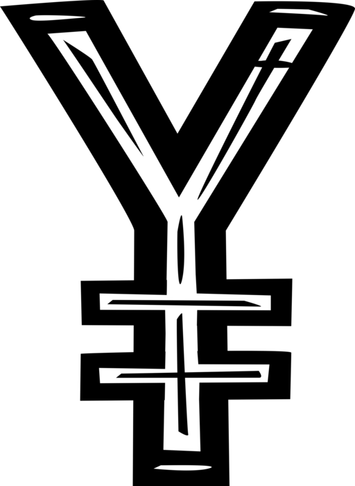 Vector Illustration of Currency Money Symbol Japanese Yen