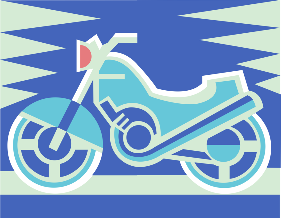 Vector Illustration of Motorcycle or Motorbike Motor Vehicle