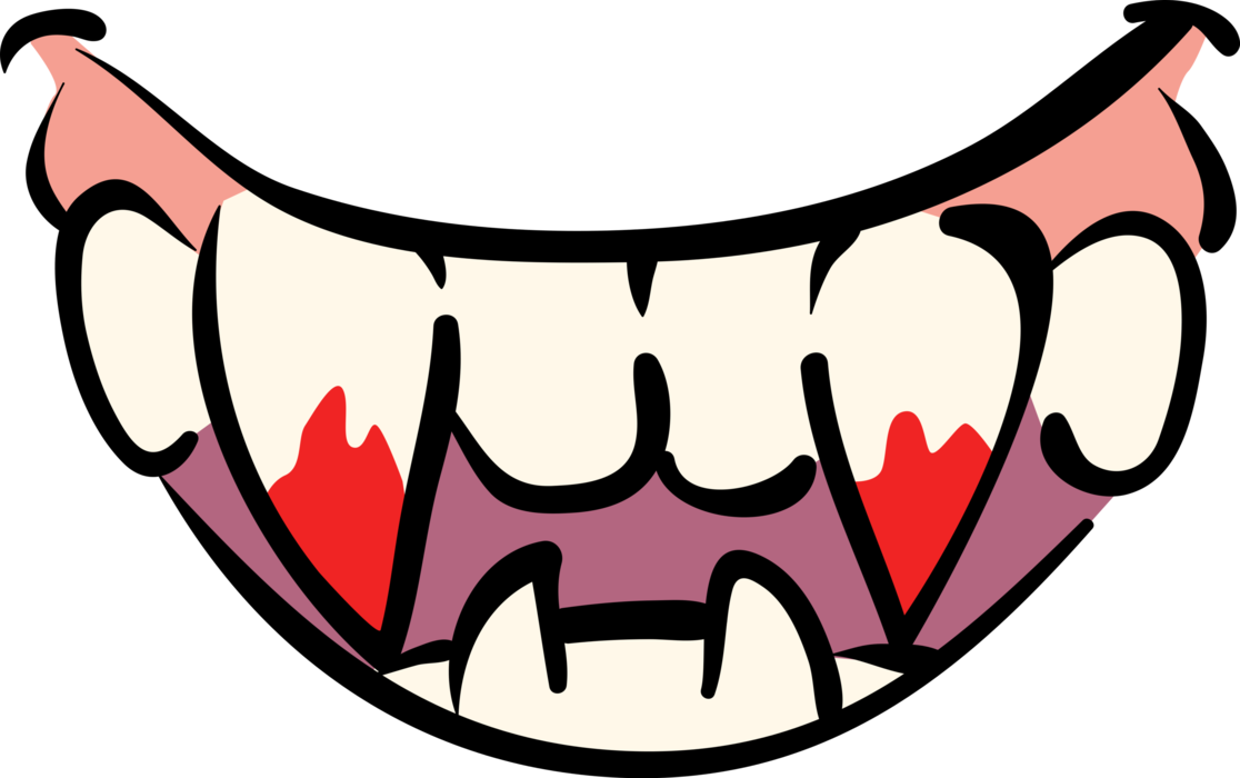 Vector Illustration of Halloween Bloody Vampire Fang Teeth