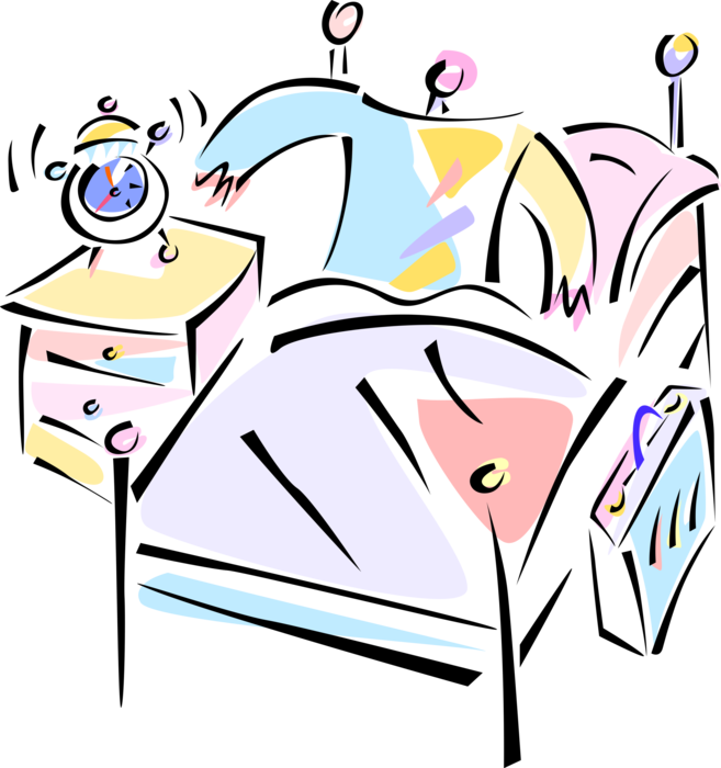Vector Illustration of Alarm Clocks Ring For Wake-Up Call for Businessman at Start of Another Day