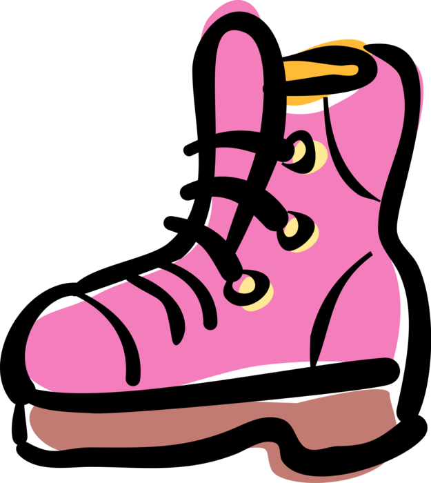 Vector Illustration of Construction Safety Work Boots Footwear