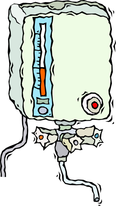 Vector Illustration of Hot Water Heater