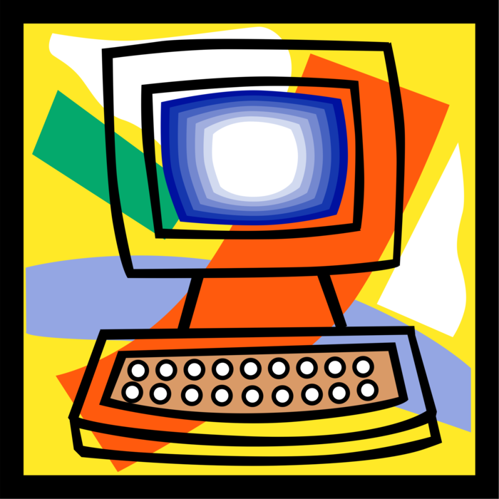 Vector Illustration of General Purpose Programmable Electronic Personal Computer Device