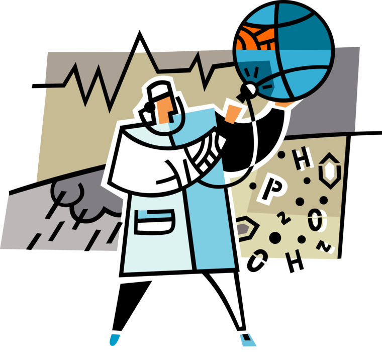 Vector Illustration of Health Care Professional Doctor Physician Checking the Health of the Natural Environment