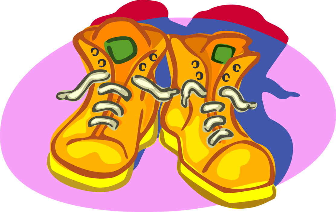 Vector Illustration of Construction Safety Work Boots Footwear