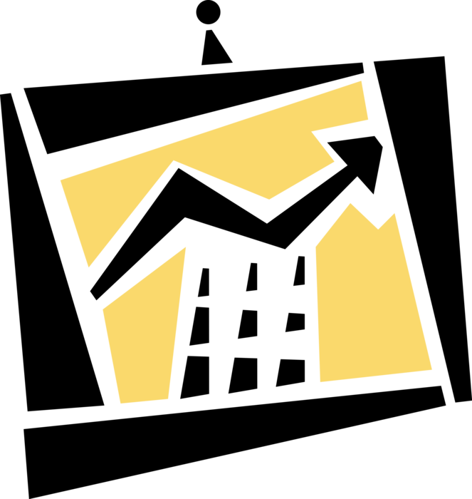 Vector Illustration of Sales Chart Diagram or Graph is Graphical Representation of Data