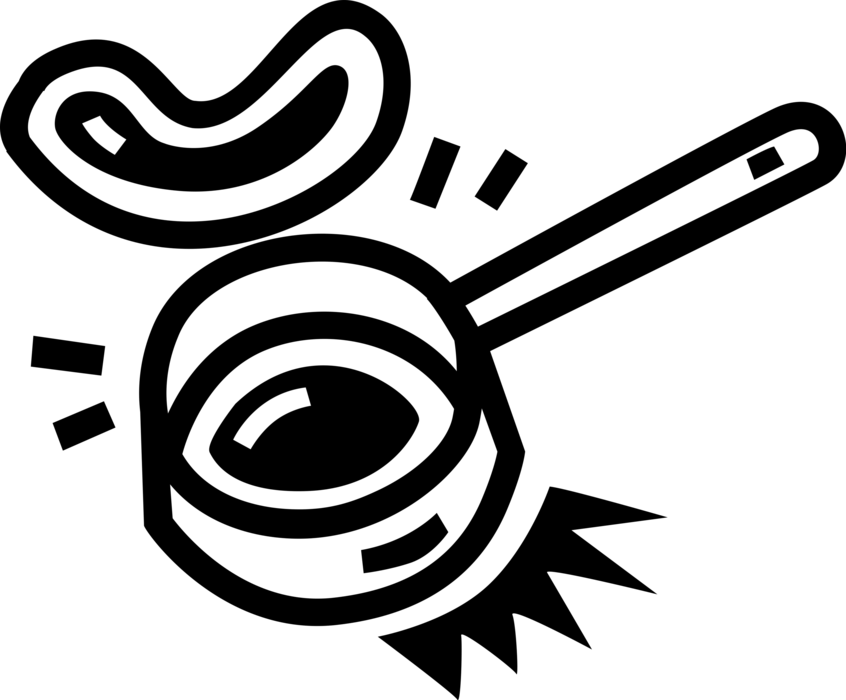 Vector Illustration of Frying Pan, Frypan or Skillet Pan for Frying, Searing and Browning Foods