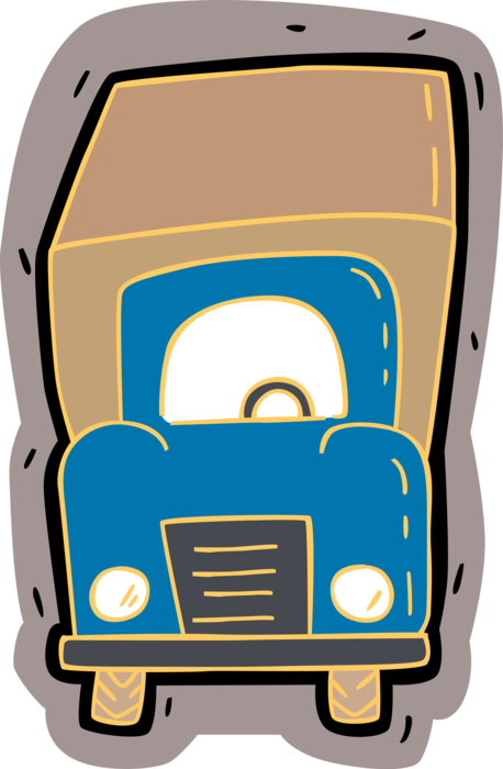 Vector Illustration of Transport Delivery Truck Vehicle