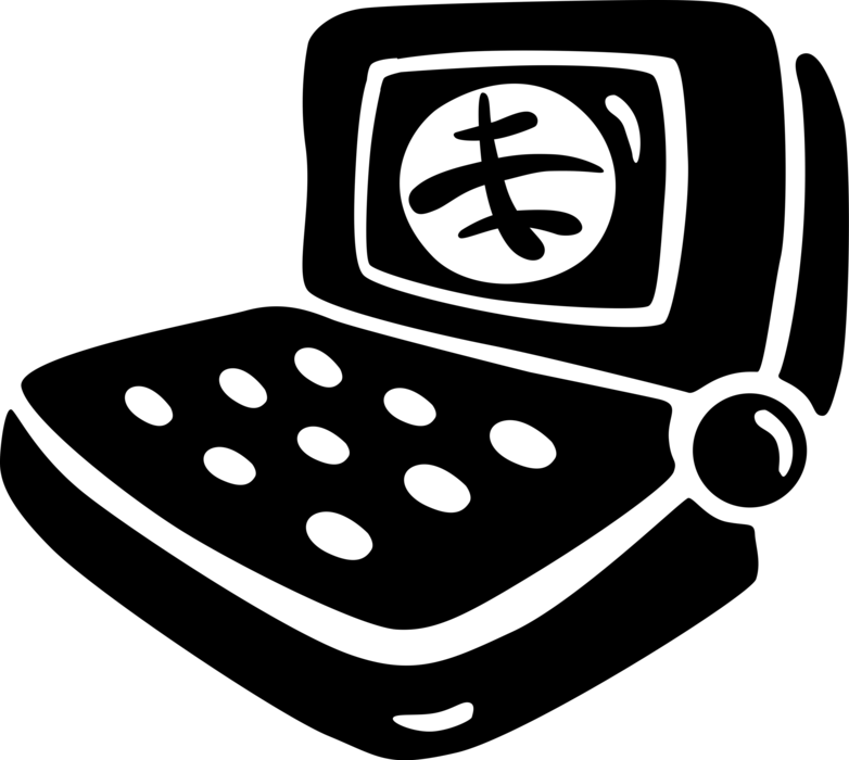 Vector Illustration of Laptop or Notebook Portable Personal Computer