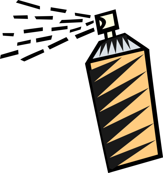 Vector Illustration of Bottle of Hair Spray