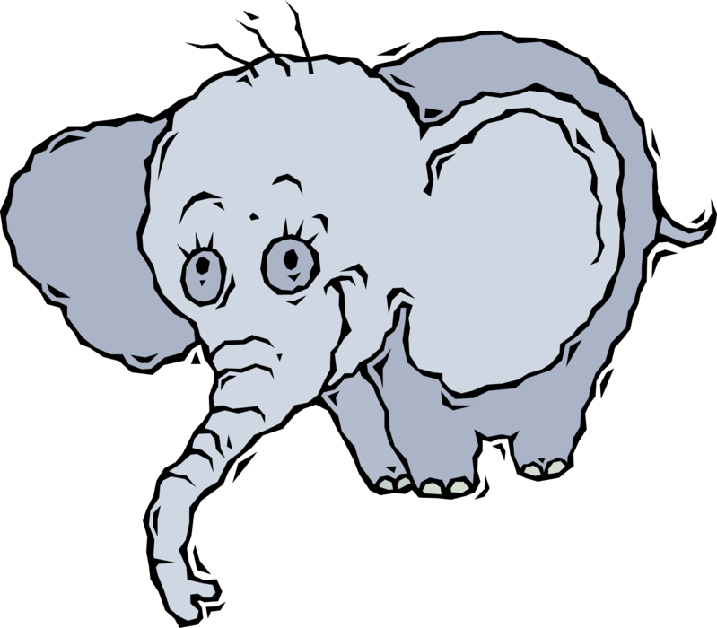 Vector Illustration of African Elephant Never Forgets