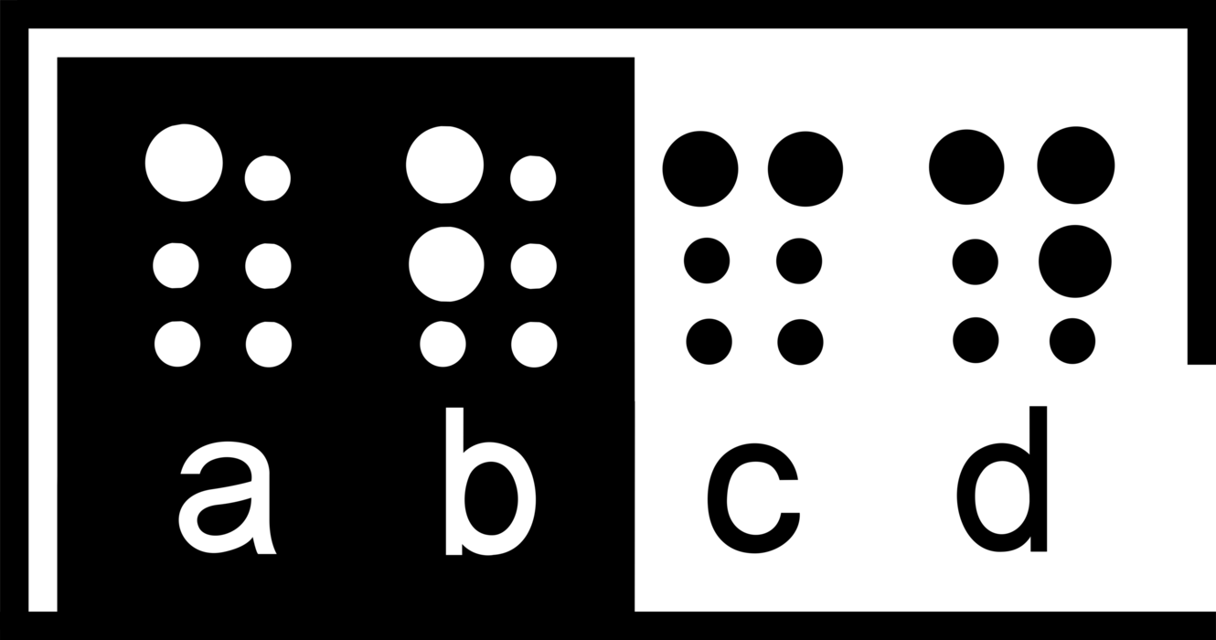 Vector Illustration of Braille Tactical Writing System used by Blind or Visually Impaired