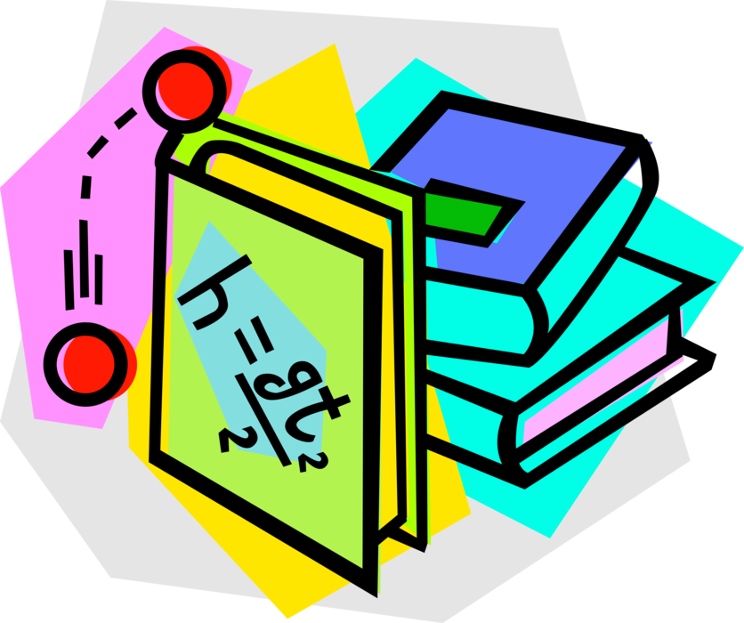 Vector Illustration of School Physics Class Studies Laws of Matter and Its Motion Through Space and Time