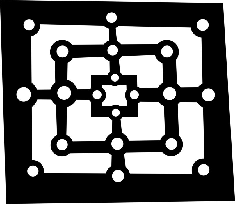 Vector Illustration of Marble Board Game 