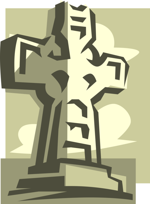 Vector Illustration of Celtic Christian Cross Crucifix