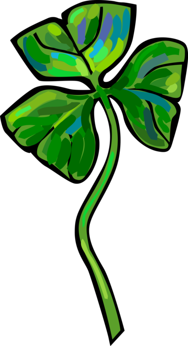 Vector Illustration of Vascular Botanical Horticulture Plant Foliage Clover Leaf