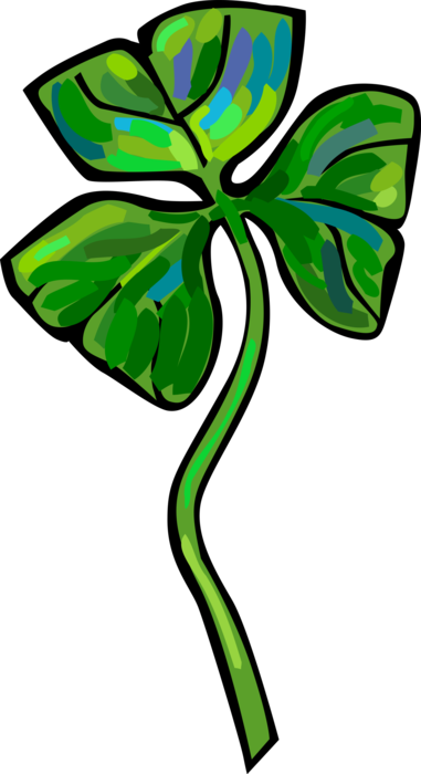 Vector Illustration of Vascular Botanical Horticulture Plant Foliage Clover Leaf
