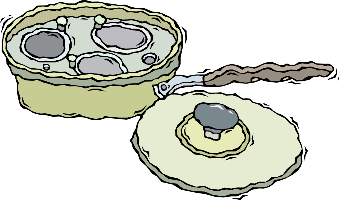 Vector Illustration of Kitchen Kitchenware Stainless Steel Egg Poacher