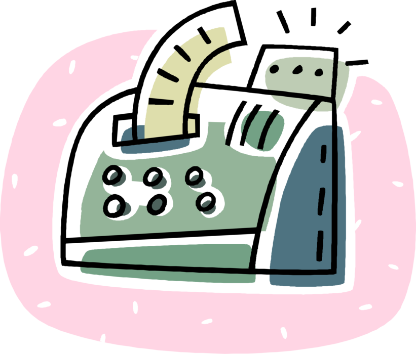 Vector Illustration of Cash Register for Registering and Calculating Retail Sales Transactions