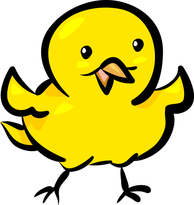 Vector Illustration of Easter Chick Bird