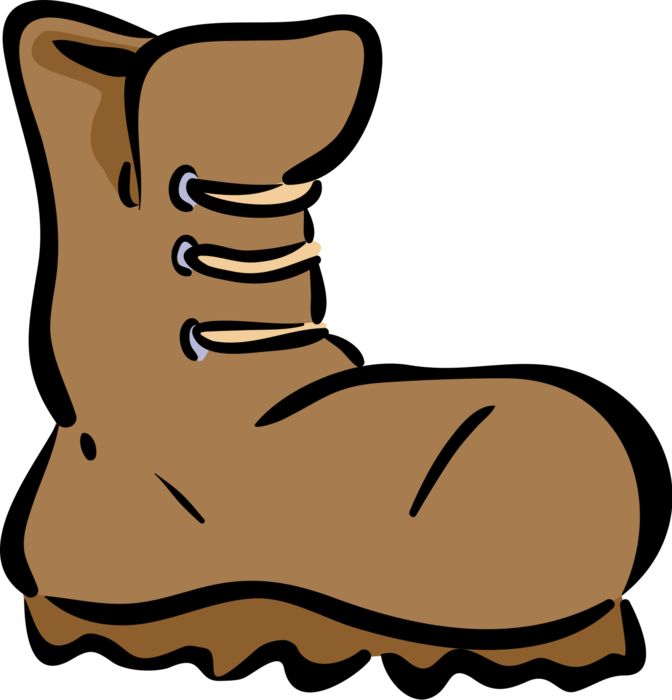 Vector Illustration of Work Boot Shoe Footwear