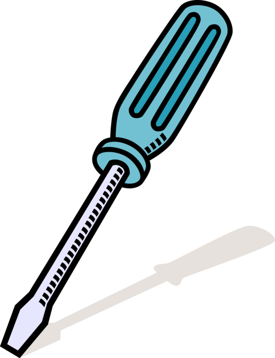 Vector Illustration of Screwdriver Tool for Driving or Removing Screws