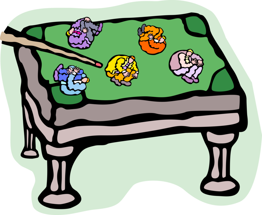 Vector Illustration of Business Human Resources used As Pocket Billiards Pool Balls