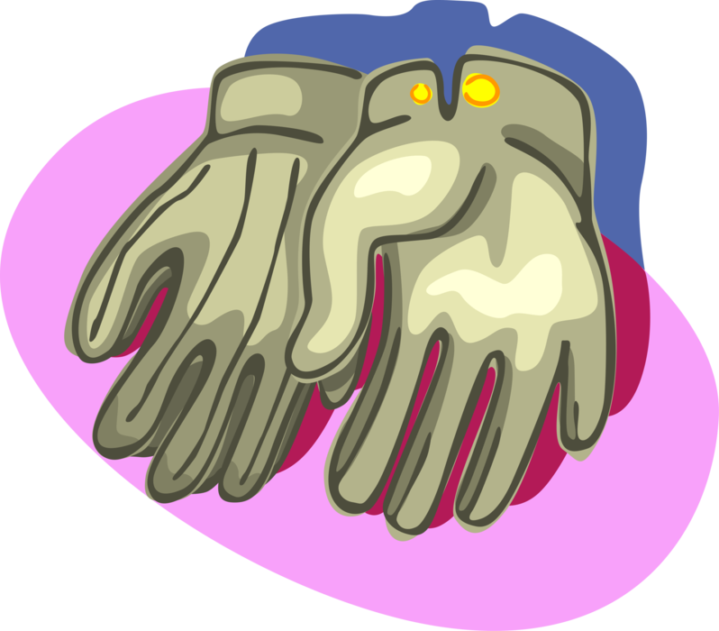 Vector Illustration of Gloves Protect Hands and Keep Them Warm in Cold Weather