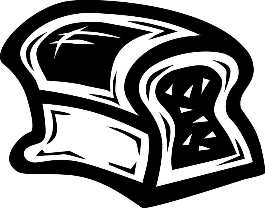 Vector Illustration of Staple Food Baked Bread Prepared from Flour and Water Dough