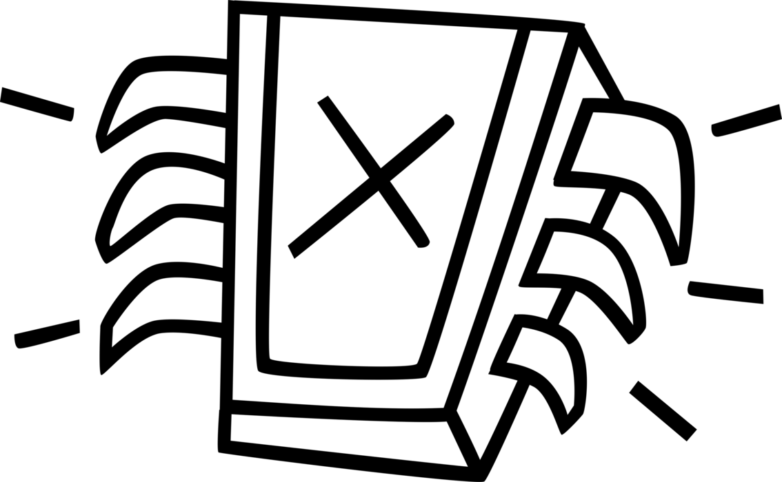 Vector Illustration of Computer Integrated Circuit Microchip