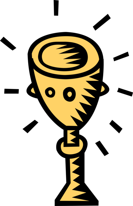 Vector Illustration of Religious Chalice Ceremonial Drinking Goblet or Cup