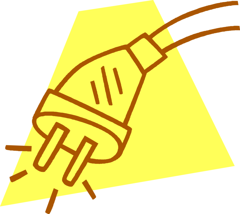 Vector Illustration of European 220 Volt Electrical Outlet Plug