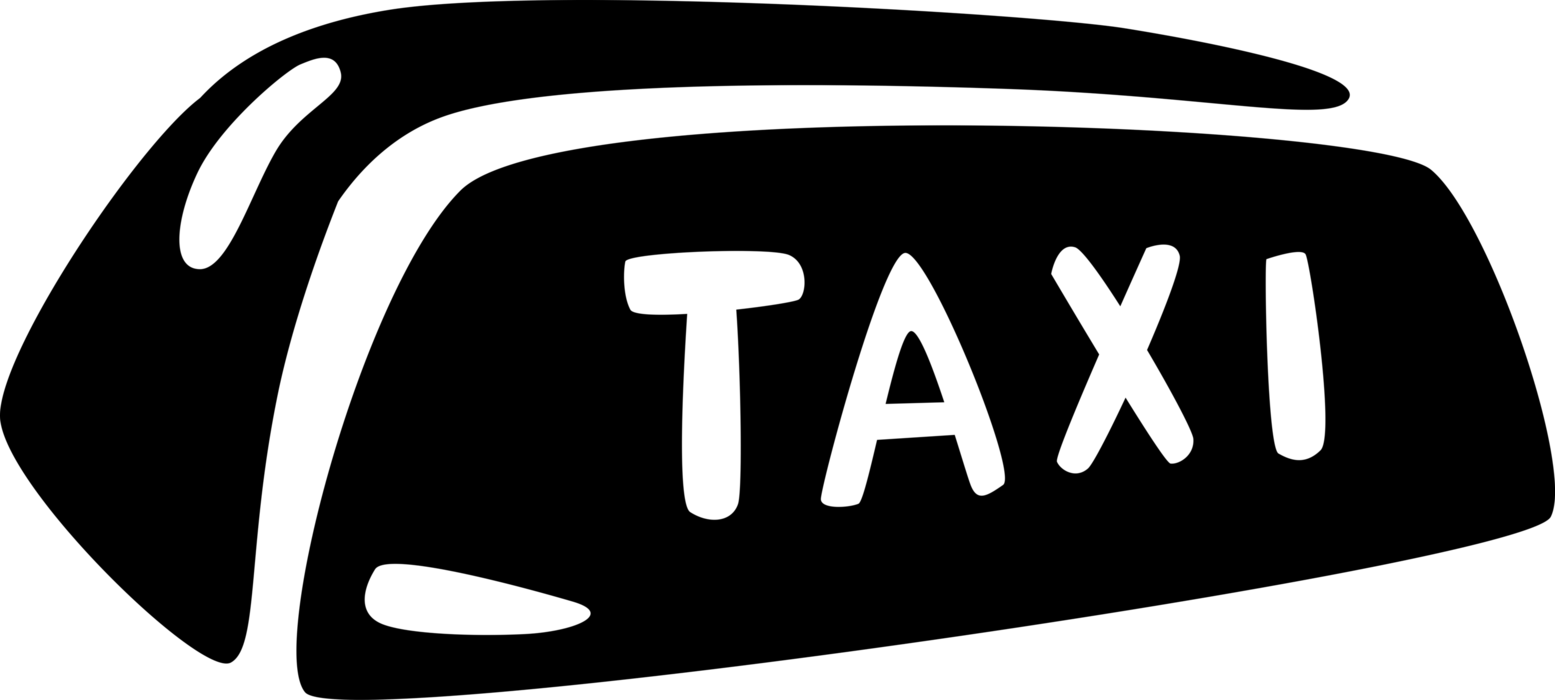 Vector Illustration of Taxicab Taxi or Cab Vehicle for Hire Sign