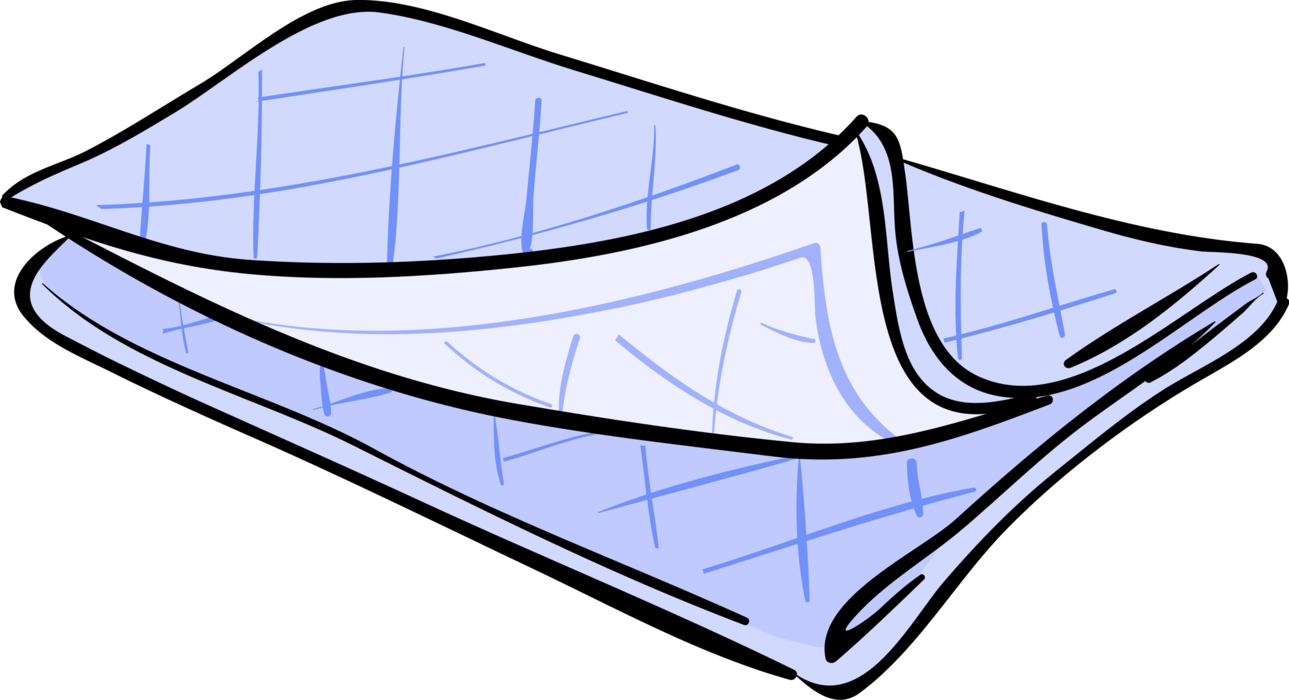 Vector Illustration of Towel Absorbent Fabric for Drying or Wiping Body or Surface